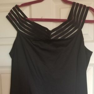 Black off the shoulder dress